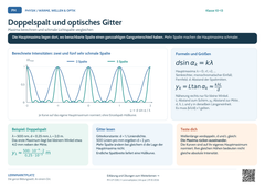 Physik Doppelspalt und optisches Gitter | Lernposter A4 & A3 (PDF)