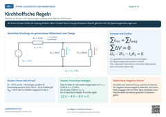 Physik Kirchhoffsche Regeln | Lernposter A4 & A3 (PDF)