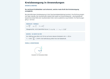 Kreisbewegung in Anwendungen – Vorschau der ersten Seite