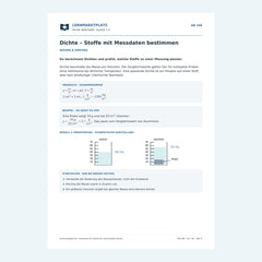 Dichte – Stoffe mit Messdaten bestimmen – erste Seite