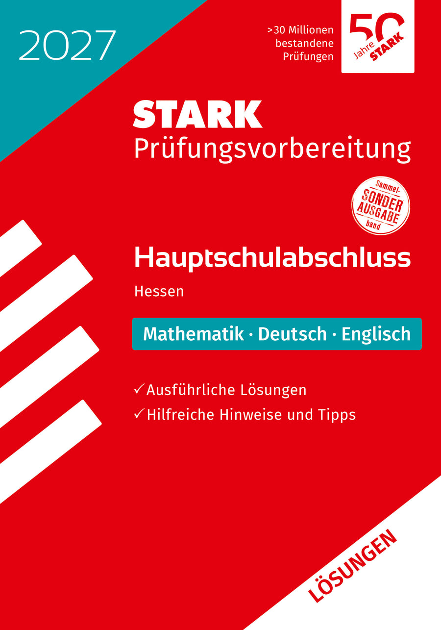 STARK Lösungen zu Mathematik, Deutsch, Englisch - Hauptschulabschluss 2027 Hessen - Prüfungsvorbereitung