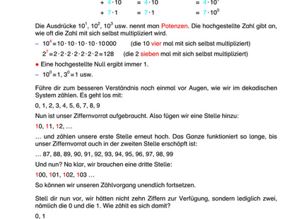 Arbeitsblatt: Zahlensysteme – Dezimalsystem, Zweiersystem & weitere Basen