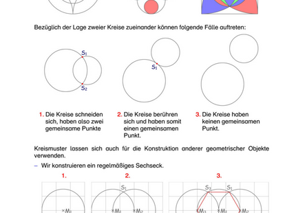 Arbeitsblatt: Kreismuster – Zirkeltechnik, Schnittpunkte & Konstruktionen