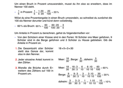 Arbeitsblatt: Brüche und Prozente – Umwandeln, Anteile berechnen & Promille