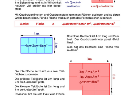 Arbeitsblatt: Fläche und Umfang – Rechtecke, zusammengesetzte Figuren & Sachaufgaben