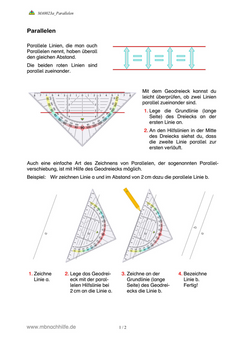 Arbeitsblatt Parallelen – Parallele Linien erkennen, prüfen & zeichnen