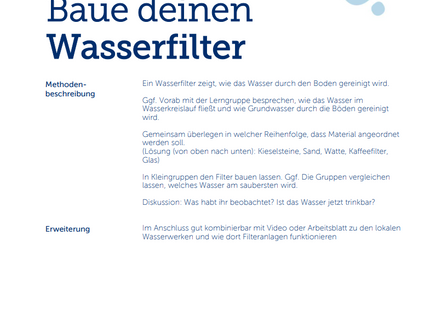 Viva con Agua Unterrichtspaket: Wasser entdecken – Experimente & Bastelideen
