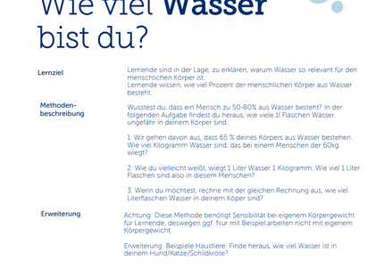 Viva con Agua Unterrichtspaket: Wasser im Alltag