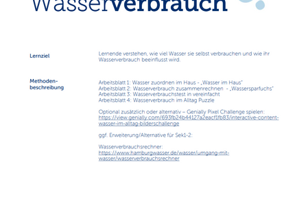 Viva con Agua Unterrichtspaket: Wasser im Alltag