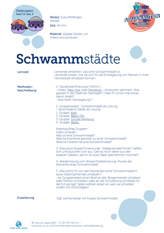 Schwammstädte – Unterrichtsmaterial zu Starkregen, Versiegelung & Zukunftsstädten