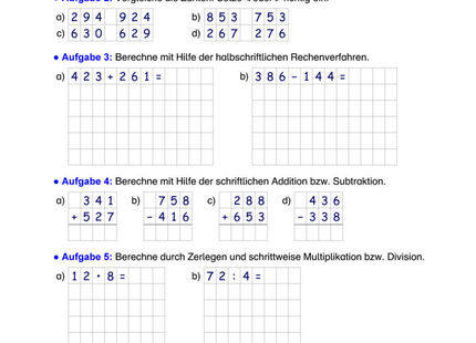 Wissenstest Mathematik Klasse 3 – Zahlen, Rechnen, Geometrie & Sachaufgaben