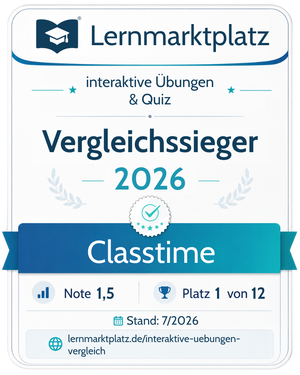 Classtime – Interaktive Lernplattform mit Echtzeit‑Feedback Siegel