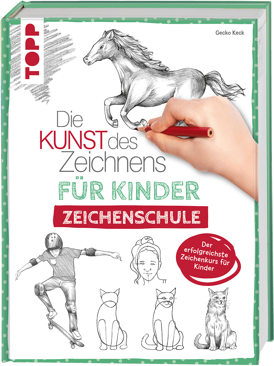 Die Kunst des Zeichnens für Kinder – Zeichenschule ab 9 Jahren – Originalcover der gebundenen Zeichenschule