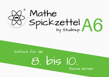 Mathe Spickzettel A6: 8. bis 10. Klasse - Lernkarten für Mathematik - Einfach und verständlich