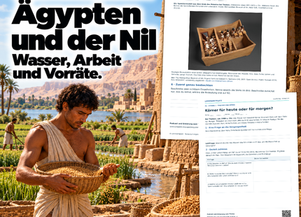 Ägypten und der Nil – Unterrichtseinheit für Klasse 5–6 mit Quellenarbeit, Arbeitsblättern und PowerPoint