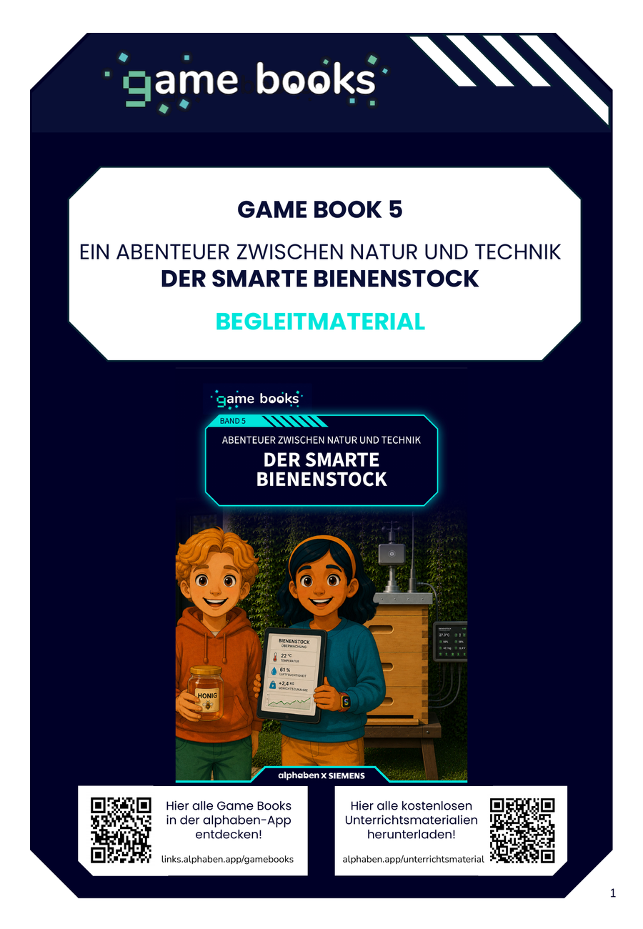 Der smarte Bienenstock – Begleitmaterial zum alphaben Game Book 5