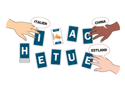 AMIGO Schnapp, Land, Fluss! – Spielmaterial und beispielhafte Auslage