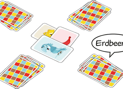 AMIGO Schnattergei – Spielmaterial und beispielhafte Auslage