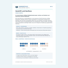 Gendrift und Genfluss – kostenloses Biologie-Arbeitsblatt mit Lösungen (PDF)
