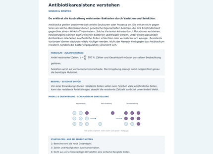 Antibiotikaresistenz verstehen – Vorschau des Arbeitsblatts