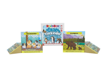 BrainBox – Tierkinder – Beispielkarten mit jungen Tieren und Fragen