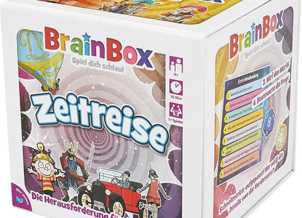 BrainBox – Zeitreise – Spielschachtel der deutschsprachigen Ausgabe ab 8 Jahren