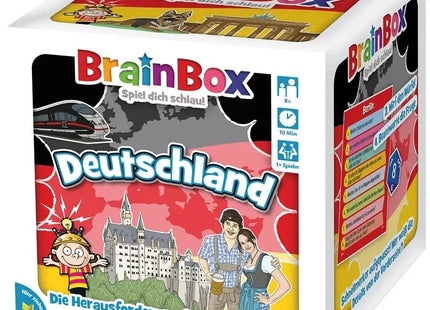BrainBox Deutschland – deutschsprachiges Gedächtnisspiel ab 8 Jahren, Vorderseite der Box