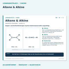 Alkene & Alkine – Chemie Lernkarte A5