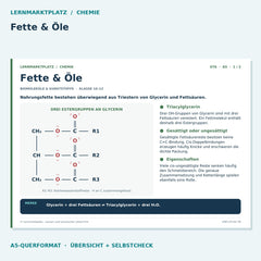 Fette & Öle – Chemie Lernkarte A5