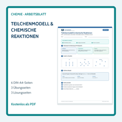 Teilchenmodell & chemische Reaktionen – kostenloses Chemie-Arbeitsblatt mit Lösungen (PDF)