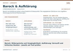 Barock & Aufklärung – Deutsch Lernkarte A5