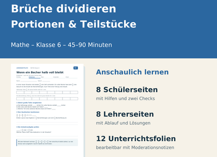 Brüche dividieren – Paketübersicht für Klasse 6