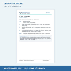 Englisch: Ein Profil verstehen – kostenloses Arbeitsblatt mit Lösungen (PDF)