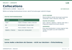 Collocations – Englisch Lernkarte A5