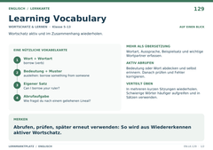 Learning Vocabulary – Englisch Lernkarte A5