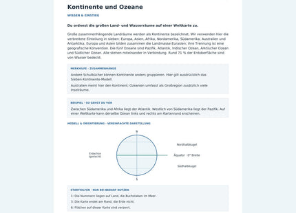 Kontinente und Ozeane