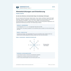 Himmelsrichtungen und Orientierung – kostenloses Geografie-Arbeitsblatt mit Lösungen (PDF)