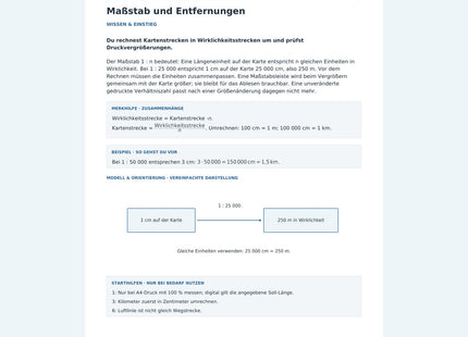 Maßstab und Entfernungen
