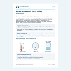 Wetter messen und Daten prüfen – kostenloses Geografie-Arbeitsblatt mit Lösungen (PDF)