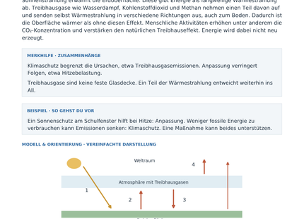 Treibhauseffekt und Klimaschutz – Vorschau des Arbeitsblatts