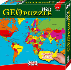 AMIGO GeoPuzzle Welt – Weltkarten-Puzzle ab 4 Jahren