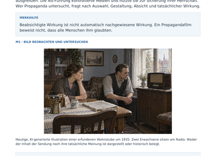 Vorschau des Arbeitsblatts „NS-Propaganda und Medien“ für Klasse 8–9