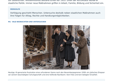 Vorschau des Arbeitsblatts „Judenverfolgung 1933–1938“ für Klasse 8–9