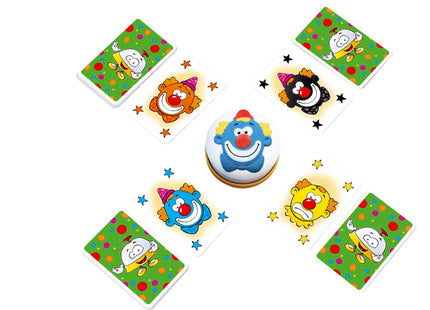 AMIGO Halli Galli Junior – Glocke und beispielhafte Kartenauslage