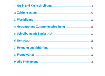 Inhaltsverzeichnis: Klett 10-Minuten-Training Deutsch – Diktate, 5./6. Klasse