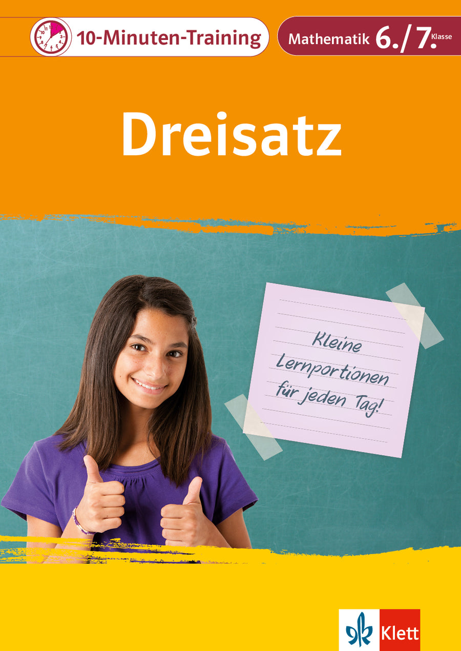 Klett 10-Minuten-Training Mathematik Dreisatz 6./7. Klasse – Buchcover