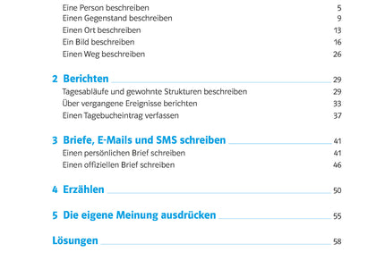 Klett 10-Minuten-Training Englisch Erste englische Texte schreiben – Klasse 5/6 – Inhaltsverzeichnis