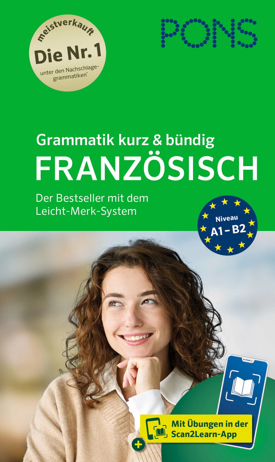 Cover: PONS Grammatik kurz & bündig Französisch, Niveau A1–B2
