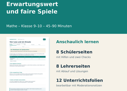 Erwartungswert und faire Spiele – Paketübersicht für Klasse 9–10