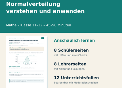 Normalverteilung verstehen und anwenden – Paketübersicht für Klasse 11–12
